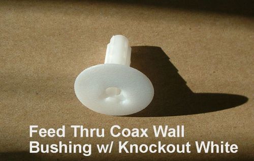 10 Coaxial Coax Cable Wall Bushings with Ground cable knock outs
