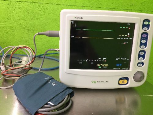 Criticare 8100EP nGenuity Patient ECG, SpO2, NiBP, PRINTER AND ALL ACCESSORIES