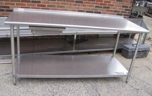 72x30 eagle all stainless steel work table with drawer for sale