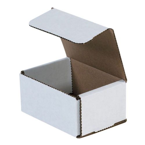 50 pack 4x3x2 mailers white corrugated cardboard shipping boxes 4&#034;x3&#034;x2&#034; new usa for sale