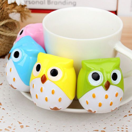 Funny Owl Bird Pencil Sharpener Stationary School Kid Design ~Random~ 1PC BBUS