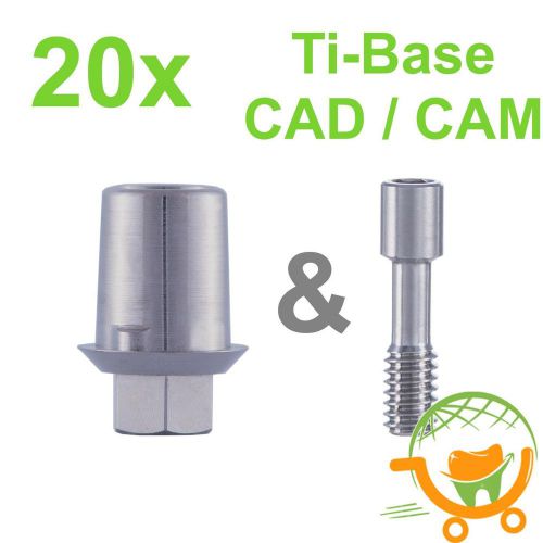 Lot of 20 Ti-Base abutment Internal Hex CAD/CAM systems