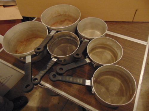 Six Sauce Pans Vollrath 1-1/2qt 3-3/4qt