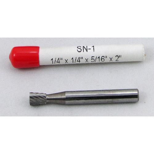 Carbide Burr (SN-1) Inverted Taper - Single Cut - 1/4 x 1/4 x 5/16 x 2