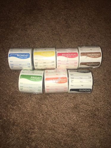 Dissolvable Food Prep Labels Lot Full Week