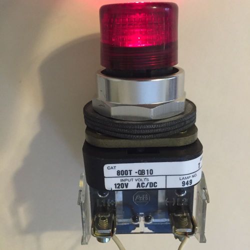 ALLEN BRADLEY 800T-QB10 SerT ILLUMINATED P.B. 120V Red LENS