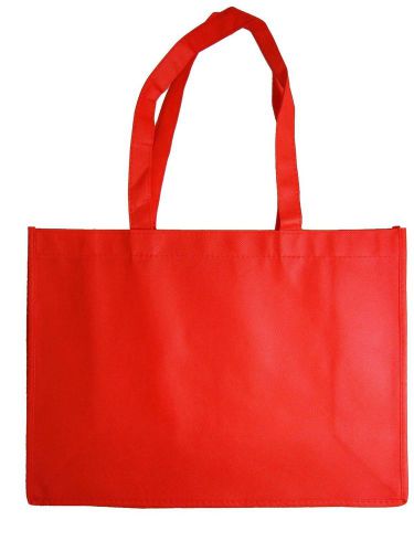 16x6x12&#034; 100 pcs Non Woven Tote Shopping Bag Retail Shopper Red Green Blue Black