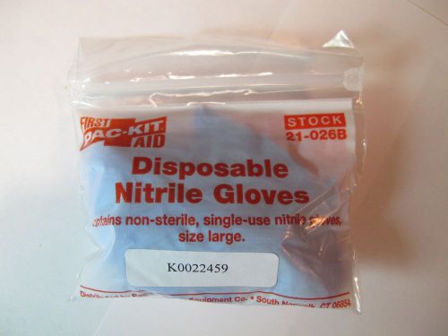 PAC-KIT 12 Pairs of Disposable Nitrile Gloves Large Single use Gloves 21-026B
