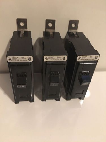CUTLER HAMMER BAB1020 N 20A 120V 1P (Lot Of 3x) Used, Great Condition!