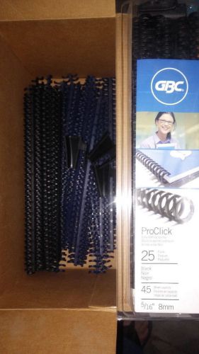 GBC 5/16&#034; Proclick Spines navy &amp; black with zipper