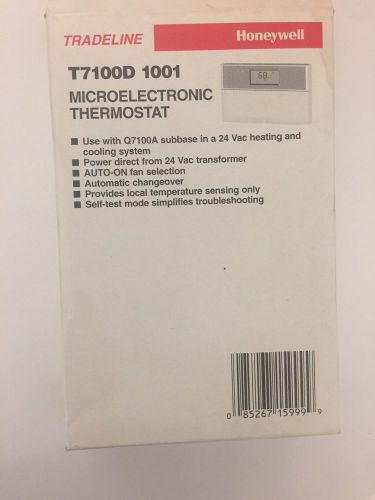 HONEYWELL TRADELINE T7100D 1001 MICROELECTRONIC THERMOSTAT