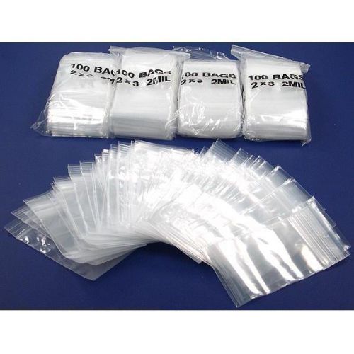500 Resealable Plastic Bags 2&#034; x 3&#034;