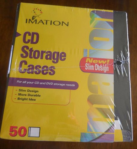 NEW IN ORIGINAL SHRINK WRAP IMATION 50   PACK CLEAR SLIM JEWEL CASES