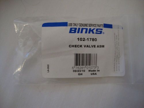 Binks CHECK VALVE ASM SKU#102-1780 foam gun valve - brand new in package