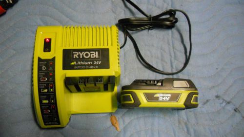 Ryobi  OP140 24V battery Charger with Used OP243 compact Battery