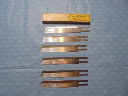 6 eastman straight cutting machine 4&#034; knife blades for sale