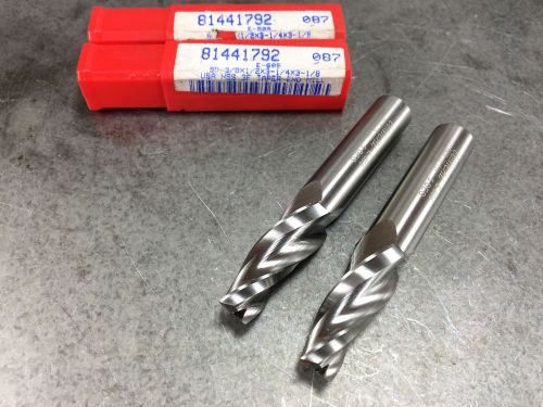 (2) Conical Tool 3/8&#034; Tip 5° Tapered End Mill HSS, 1/2&#034; Shank, 3-1/4&#034; OAL, E-605