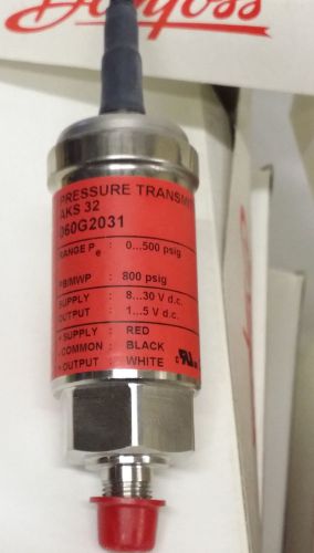 New danfoss high pressure sensor transmitter 1/8&#034; 800psi 060g2031 aks 32 denmark for sale