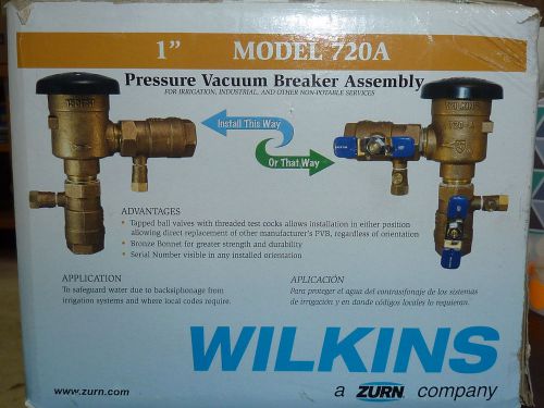 NEW Wilkins Pressure Vacuum Breaker 1&#034; Model 720A