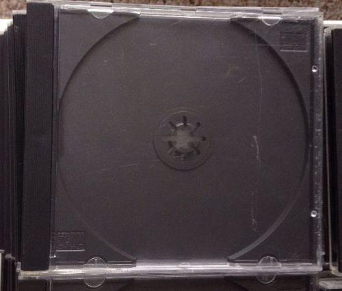 Lot of 16 Single Disk Black Empty CD/DVD Music Movie Jewel Cases