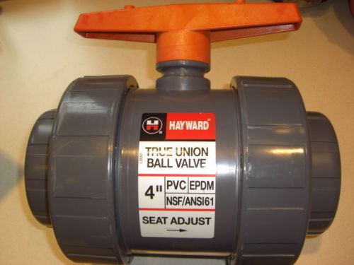 Hayward tb1400se 4&#034; pvc tu ball vlv skt epdm lb309 true union ball valve for sale
