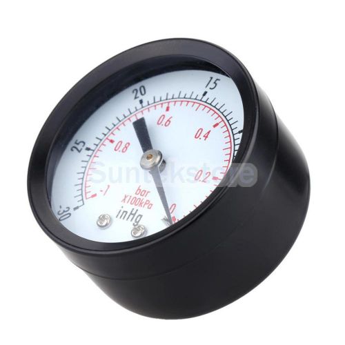 Air Compressor Dial Meter Hydraulic Pressure Manometer Gauge -30inHg/ -1bar