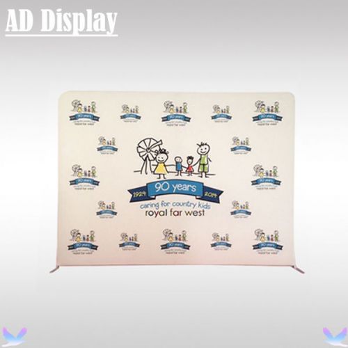 10ft*7.5ft Straight Stretch Fabric Backdrop Wall With Single Side Printed Banner