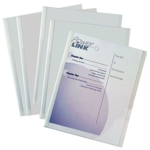 C-Line Report Covers with Binding Bars Clear Vinyl White Bars 8.5 x 11 Inches...