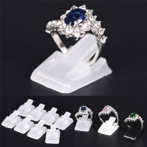 10Pcs Ring Show Plastic Frosted welry Displays Holder Decoration Stand ne.V