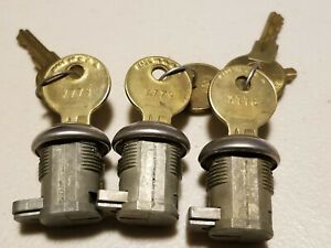 ASD GRAND RAPIDS File Cabinet Replacement Lock with Key / Lot Of 3