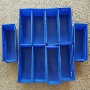 Set of 10 QUANTUM STORAGE SYSTEMS QSB101BL Shlf Bin11-5/8 In.L,4-1/8 In.W,4 In H