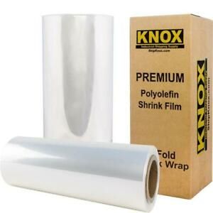 Polyolefin Shrink Film12&#034; 75 Gauge  Heat Wrap POF Centerfold 525&#039; f Knox Brand