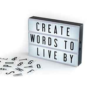 My Cinema Lightbox - The Original LED Marquee Lightbox, Includes 100 Letters &amp;