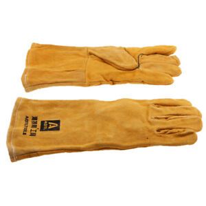 1 Pair Long Welding Protective Gloves Hands Cover Flame Resistant for Welder
