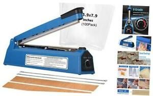 12&#034; 300mm Impulse Manual Hand Sealer Heat Sealing Machine Poly Tubing Plastic