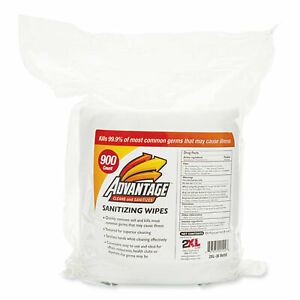 2xl Gym Wipes Advantage, 6 X 8, White, Unscented, 900/Roll, 4 Rolls/Ct L36R TXL