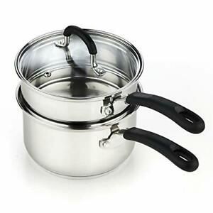 Cook N Home 2 Quarts Double Boiler Silver