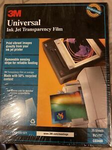 3M TRANSPARENCY FILM Ink Jet Printers CG3480 35 sheets 8.5&#034; x 11&#034;