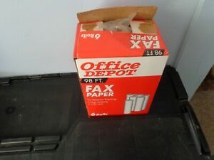 NEW OFFICE DEPOT BUSINESS HOME 98 FT. 6 ROLLS FAX PAPER HIGH SENSITIVE 1/2&#034; CORE
