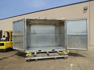 Aluminum Shipping Container 48&#034; X 114&#034; X 94&#034; Double Door Fork Pockets Nice