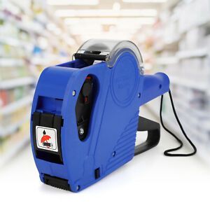 BLUE MX-5500 8 Digits EOS Price Tag Labeler Labeller Gun+5000 sticker labels+Ink