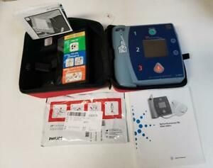 Philips HeartStream FR2 AED Defibrillator M3860A Soft Case Battery Inst 04/22 L