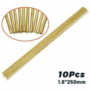 10X Brass Rods Brass Welding Rod 10 * 10 PC 10 PIECES Brass HS221 Gold 1.6*250mm