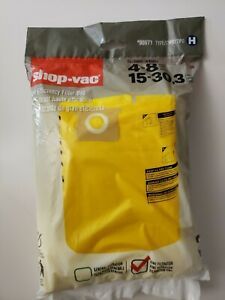 Shop Vac Type H 4-8 Gallon 2 Pack  Vacuum Filter Bag #90671