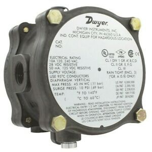 Dwyer 1950G-1-B-120-NA Explosion-Proof Differential Pressure Switch for Natural
