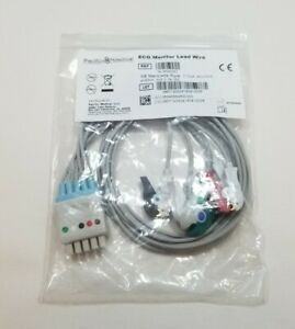 Pacific Medial ECG 5 Lead shielded, grabber end, 0.9m/AHA Monitor Wire NLMQ5251