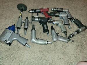 Automotive Aircraft Aviation Air Tool Lot 11 Pieces With Chuck Key estate sale