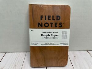 Field Notes Three Cherry Wood Graph Paper 48 Page Memo Books