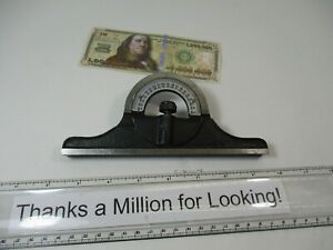 7&#034; Protractor Head for a Combination Square Set, Unmarked, Heavy Duty Cast Steel
