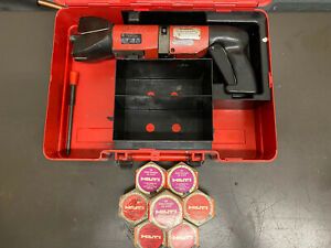 Hilti DX600N Powder Actuated Nail Gun Fastener Tool w/ Case &amp; Cartridges